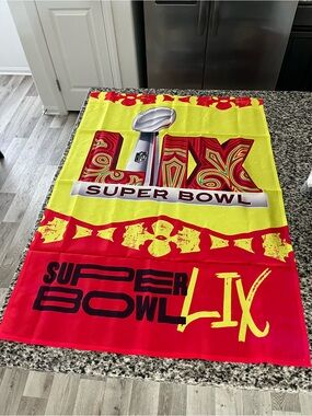 Super Bowl LIX Decorative Fan Flag - Red & Yellow